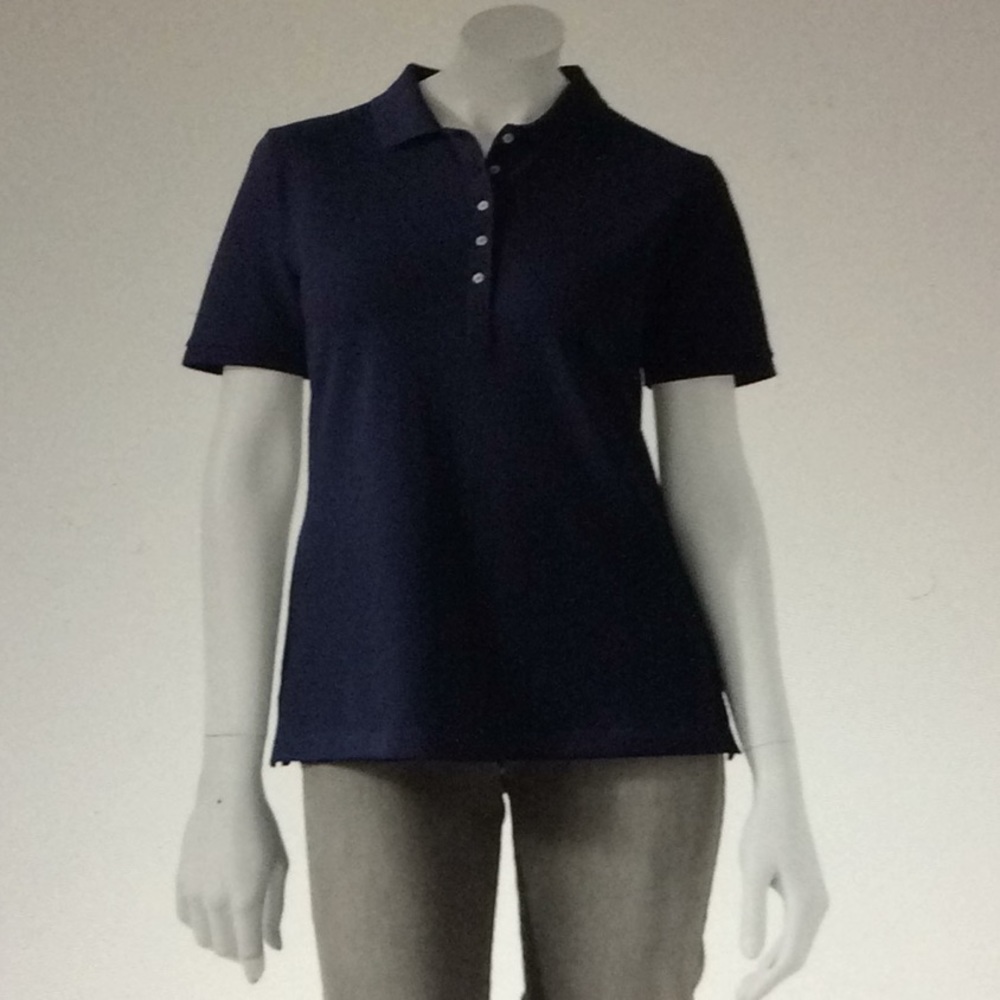 Croft & Borrow Navy Blue Pique Polo Shirt